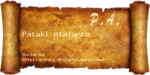 Pataki Atalanta névjegykártya